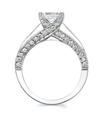 18K WHITE GOLD AND SOLITAIRE NATURAL ENGAGEMENT DIAMOND RING 1.59 CT - "BLESSING"